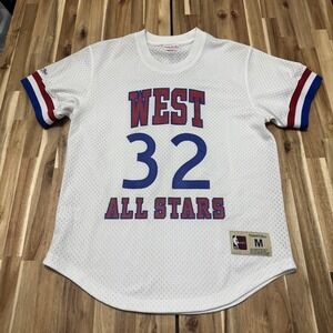Magic Johnson Jersey Mens M White Mitchell Ness West All Stars Retro HWC